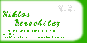 miklos merschilcz business card